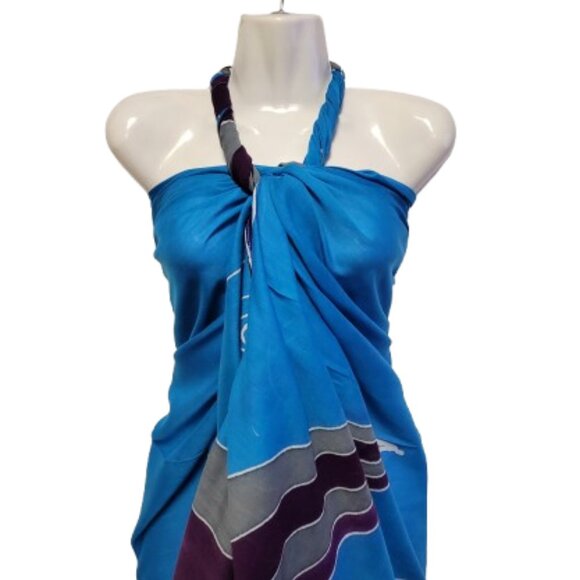 Cover-Ups Swimsuit Cover Ups, Beachwear Wraps, Halter or Strapless Wrap Dress - Picture 4 of 7